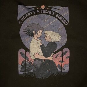 “a heart's a heavy burden”howl's moving castle sweatshirt Size Small